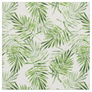 Green Palm Leaves Fabric