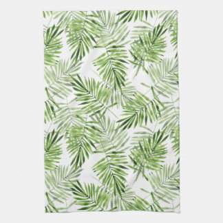 Green Palm Leaves Kitchen Towel