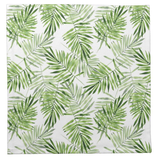 Green Palm Leaves Napkin (Front)