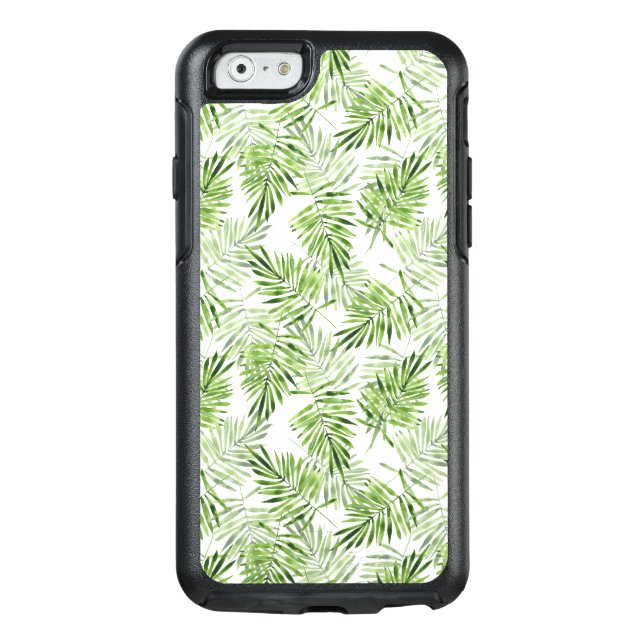 Green Palm Leaves Otterbox iPhone Case (Back)