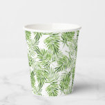 Green Palm Leaves Paper Cups