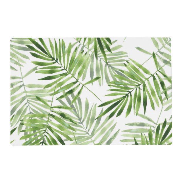 Green Palm Leaves Placemat (Front)