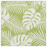Green Palm Leaves Rainforest Pattern Fabric