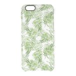 Green Palm Leaves Clear iPhone 6/6S Case