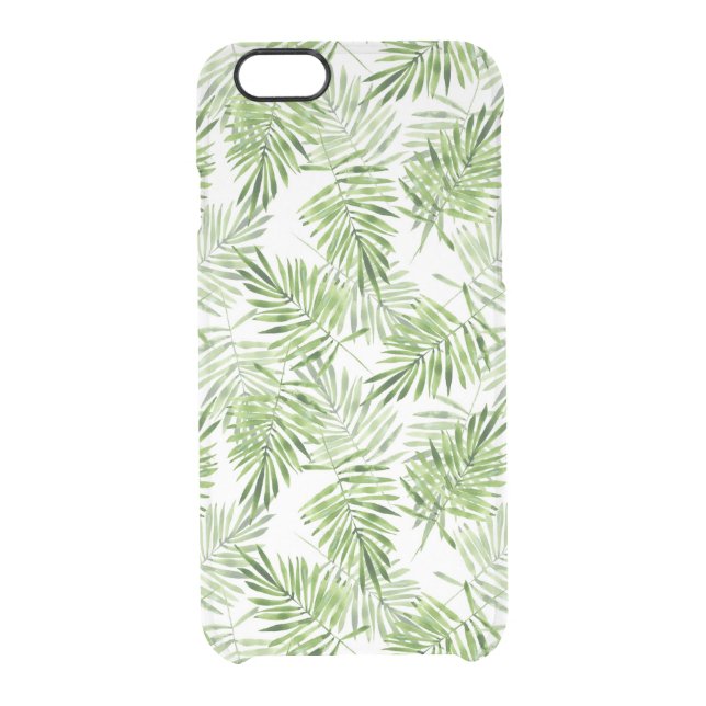 Green Palm Leaves Uncommon iPhone Case (Back)
