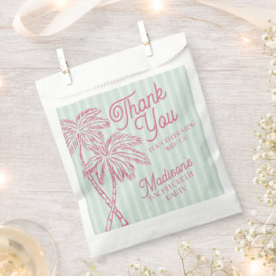 Green Palm Spring Pastel Beach Party Favor Bag