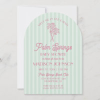 Green Palm Springs Pastel Beach Cabana Baby Shower