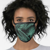 "Green Palm Tree Leaves Face Mask (Worn Her)