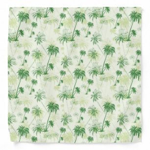 Green Palm Tree Pattern Bandana