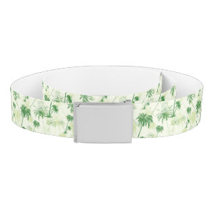 Green Palm Tree Pattern Belt