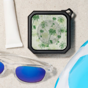 Green Palm Tree Pattern Bluetooth Speaker