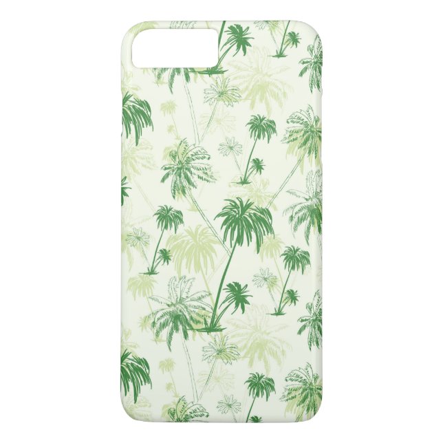 Green Palm Tree Pattern Case-Mate iPhone Case (Back)