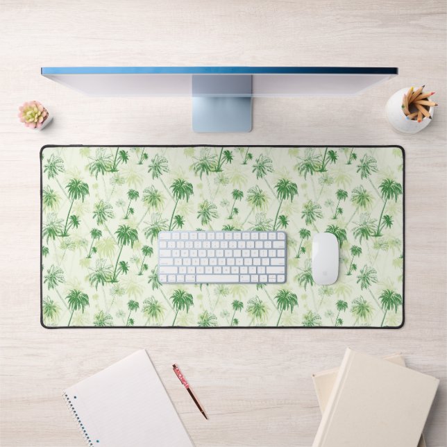 Green Palm Tree Pattern Desk Mat (Office 1)
