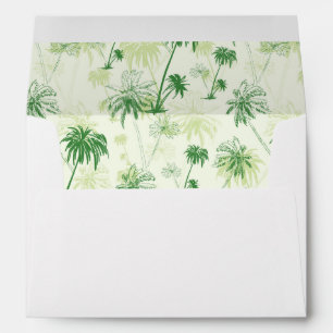 Green Palm Tree Pattern Envelope