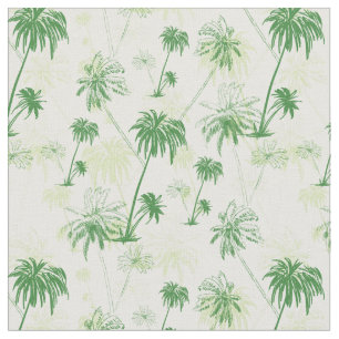 Green Palm Tree Pattern Fabric