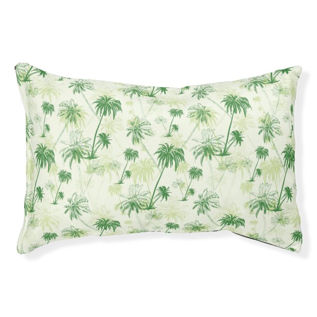 Green Palm Tree Pattern Pet Bed (Front)