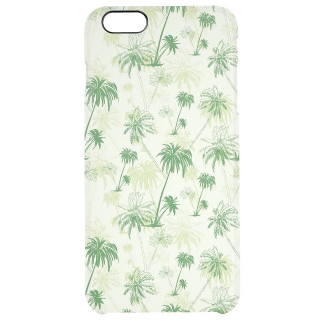 Green Palm Tree Pattern Uncommon iPhone Case (Back)