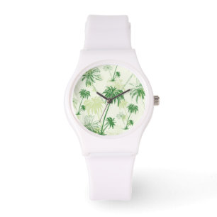 Green Palm Tree Pattern Watch