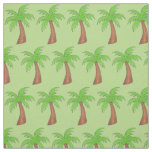 Green Palm Tree Tropical Island Hawaii Beach Vacay Fabric