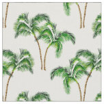 Green Palm Trees on White Fabric