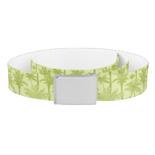 Green Palm Trees Pattern Belt