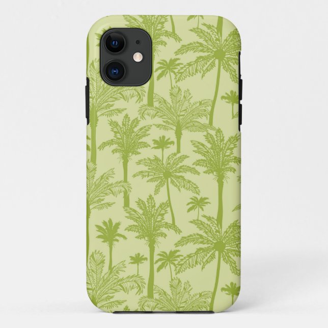 Green Palm Trees Pattern Case-Mate iPhone Case (Back)