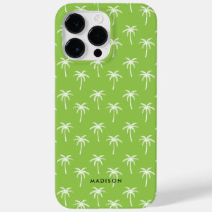 Green Palm Trees Pattern Case-Mate iPhone 14 Pro Max Case