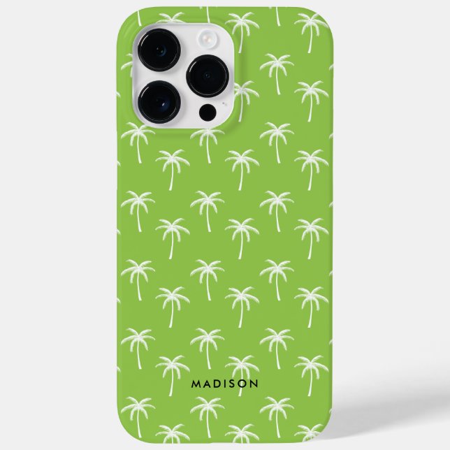 Green Palm Trees Pattern Case-Mate iPhone Case (Back)