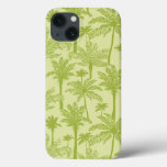 Green Palm Trees Pattern iPhone 13 Case