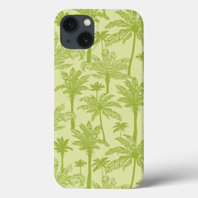 Green Palm Trees Pattern Case-Mate iPhone Case (Back)