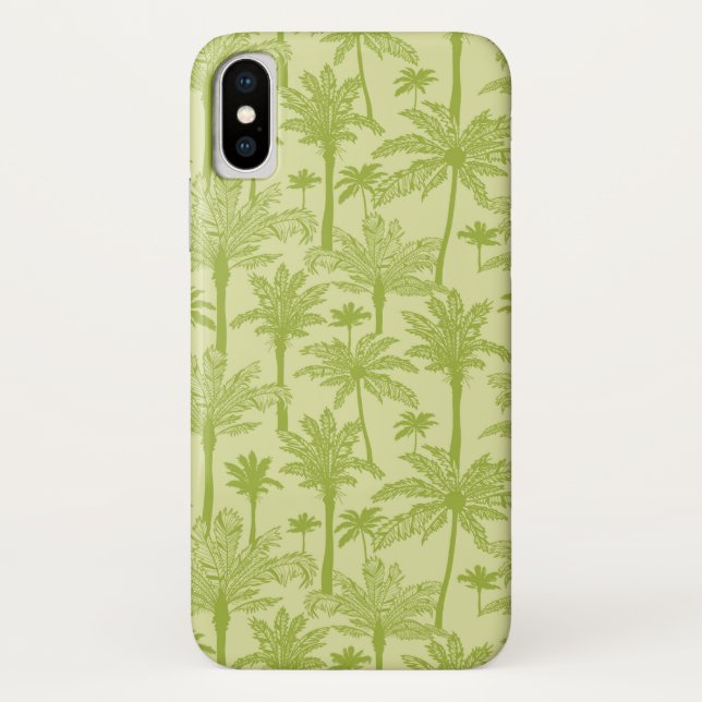 Green Palm Trees Pattern Case-Mate iPhone Case (Back)