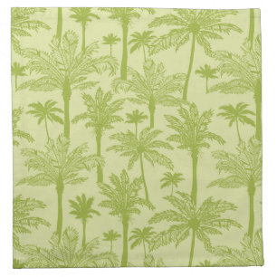 Green Palm Trees Pattern Cloth Napkin
