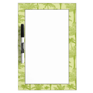 Green Palm Trees Pattern Dry Erase Board