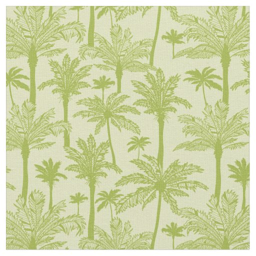 Green Palm Trees Pattern Fabric