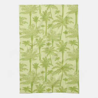 Green Palm Trees Pattern Kitchen Towel
