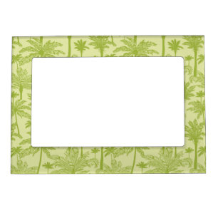 Green Palm Trees Pattern Magnetic Photo Frame