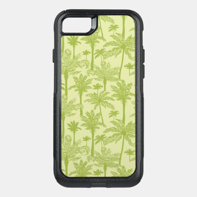 Green Palm Trees Pattern Otterbox iPhone Case (Back)