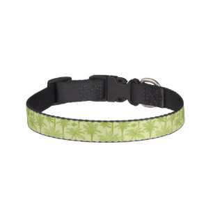Green Palm Trees Pattern Pet Collar