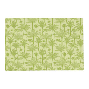 Green Palm Trees Pattern Placemat