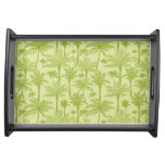 Green Palm Trees Pattern Serving Tray