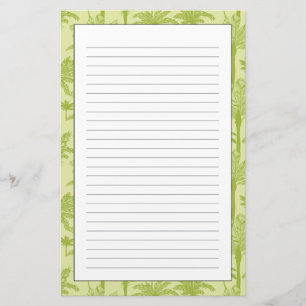 Green Palm Trees Pattern Stationery