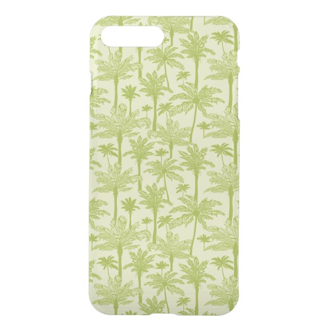 Green Palm Trees Pattern Uncommon iPhone Case (Back)