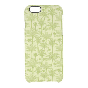 Green Palm Trees Pattern Clear iPhone 6/6S Case