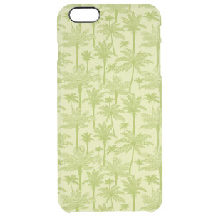 Green Palm Trees Pattern Clear iPhone 6 Plus Case