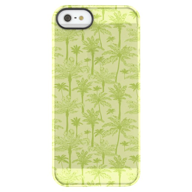 Green Palm Trees Pattern Uncommon iPhone Case (Back)