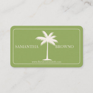 Green Palm Tropical Tree Business Card