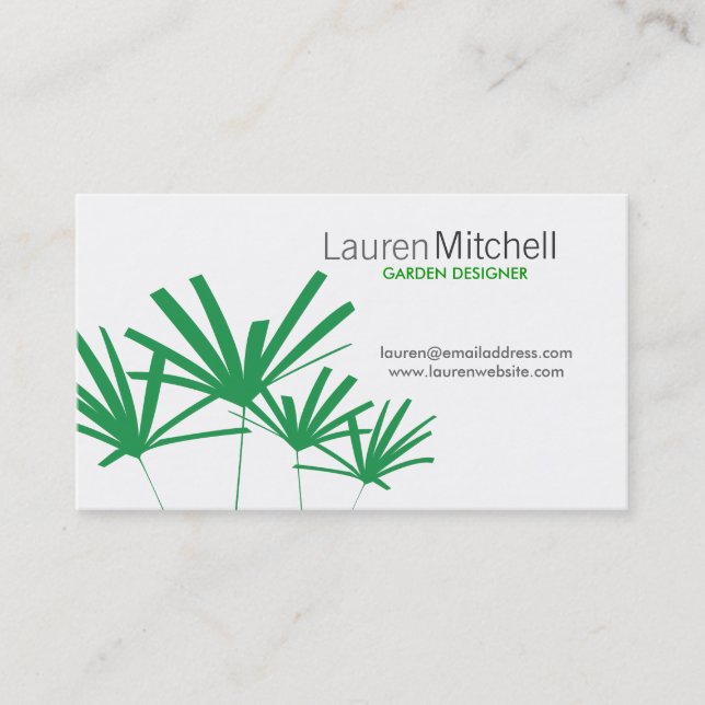 GREEN PALMS Business Card (Front)
