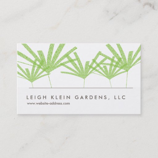Customizable GREEN PALMS III Business Card Design