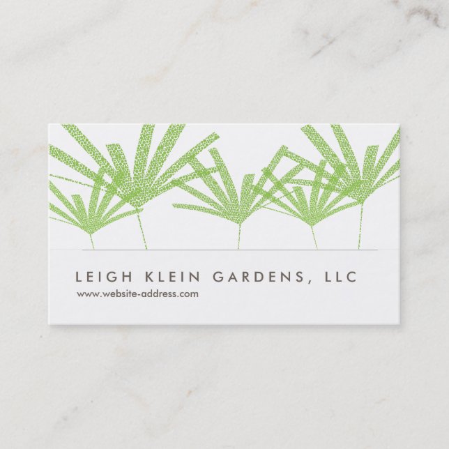 GREEN PALMS III Business Card Design (Front)