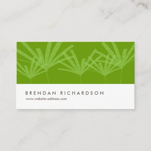 Customizable GREEN PALMS IV Business Card Design